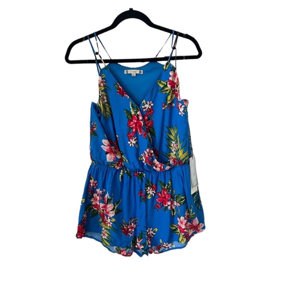 Iris Los Angeles Hawaiian Print Floral Romper - Size Large